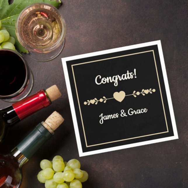 Servilleta De Papel ¡Corazones! Fiesta de compromiso personalizada  (Subido por el creador)