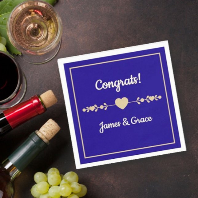 Servilleta De Papel ¡Corazones! Fiesta de compromiso personalizada  (Subido por el creador)