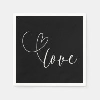 Corazones Modernos Amor en Blanco y Negro Boda Min