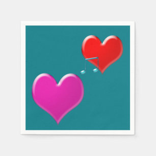Servilleta De Papel corazones musicales