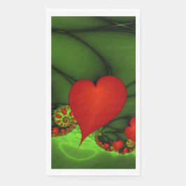 Servilleta De Papel Corazones rojos bailando arte contemporáneo abstra