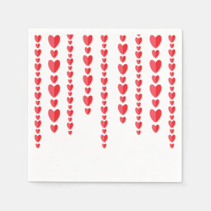 Servilleta De Papel Corazones Rojos Lindos San Valentín