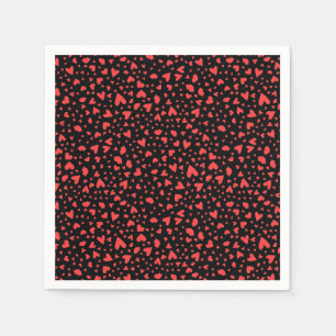 Servilleta De Papel Corazones rojos y besos