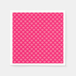 Servilleta De Papel Corazones rosados