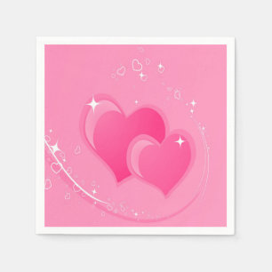 Servilleta De Papel Corazones rosados dobles