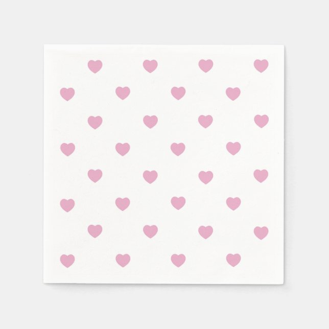 Servilleta De Papel Corazones rosados pasteles, servilletas de papel p (Anverso)