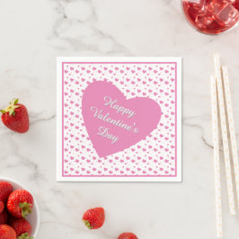 Servilleta De Papel Corazones rosados patrón romántico