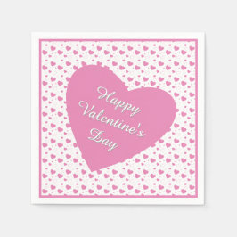 Servilleta De Papel Corazones rosados patrón romántico