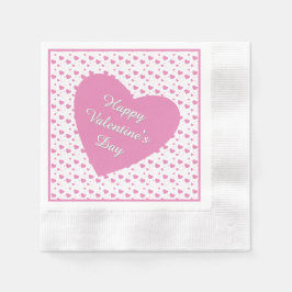 Servilleta De Papel Corazones rosados patrón romántico