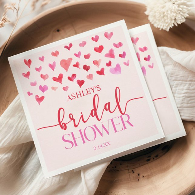 Servilleta De Papel Corazones Rosados Rojos Boda Bridal Shower  (Subido por el creador)