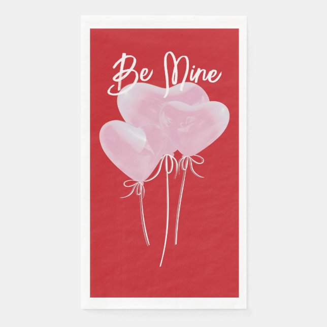 Servilleta De Papel Corazones Rosas (Anverso)