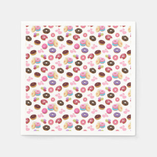 Servilleta De Papel Corazones y donuts coloridos y sabrosos