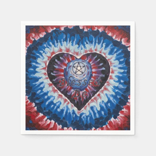 Servilleta De Papel CorazónTieDye (Anverso)