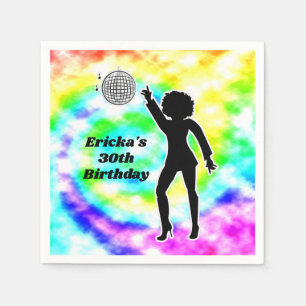 Servilleta De Papel Corbata de fiesta de disco Dye Adulto Cumpleaños R