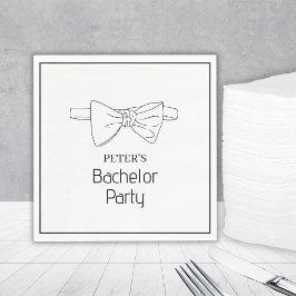 Servilleta De Papel Corbata de lazo elegante y con estilo personalizad