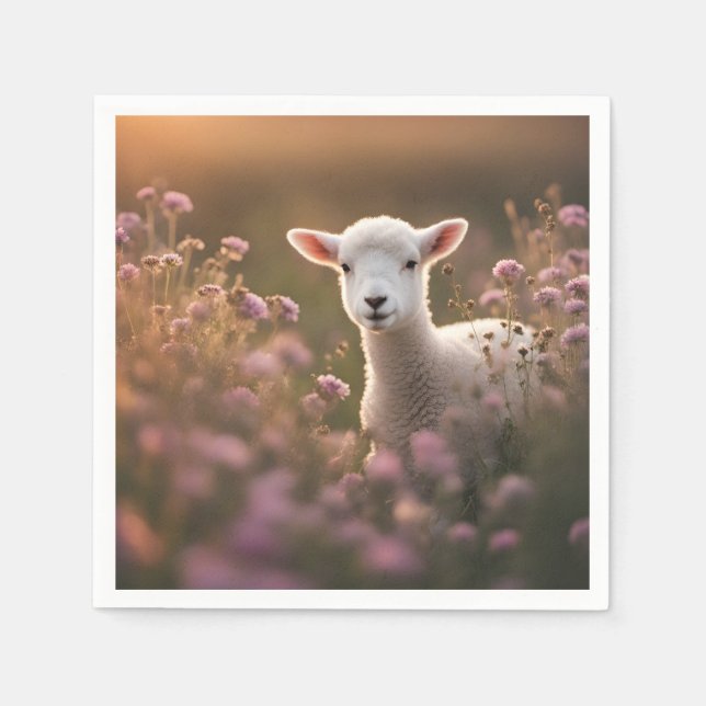 Servilleta De Papel Cordero Hermoso (Anverso)