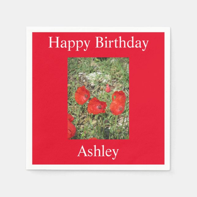 Servilleta De Papel Corfu Red Poppies (Anverso)