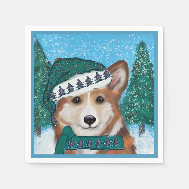 Servilleta De Papel Corgi (Anverso)