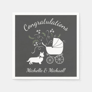 Servilleta De Papel Corgi Baby Shower Dog