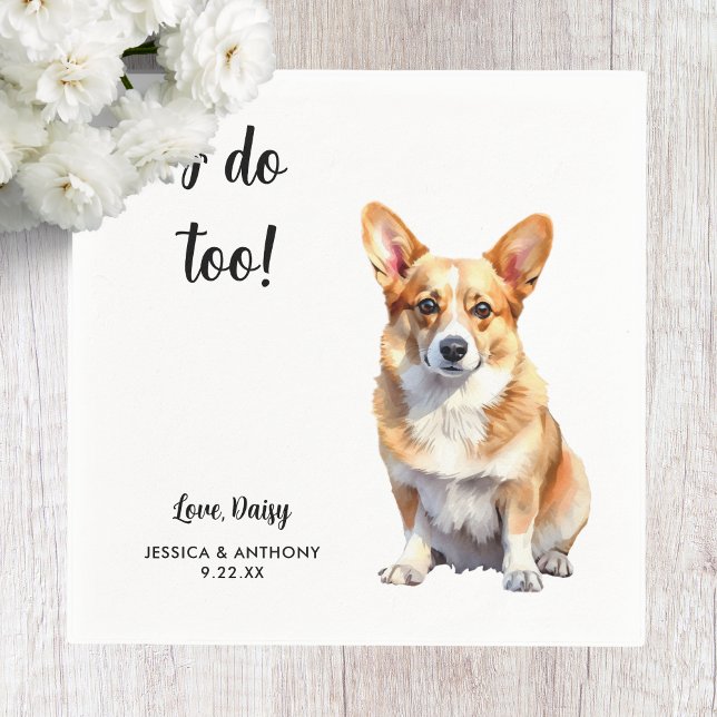 Servilleta De Papel Corgi Dog Boda (Subido por el creador)