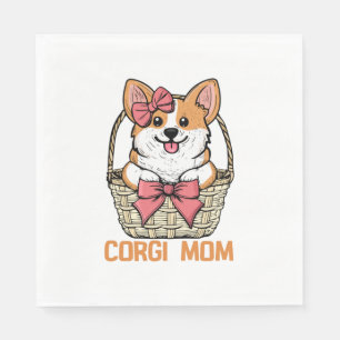 Servilleta De Papel Corgi Mom Dog Dueña Regalo Mujeres Corgi Madre Cor