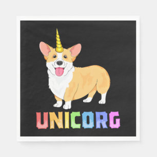 Servilleta De Papel Corgi para niñas Unicorg Unicornio Corgicorn Perro