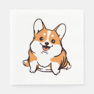 Servilleta De Papel Corgi Puppy Cute Perro Lover Retro