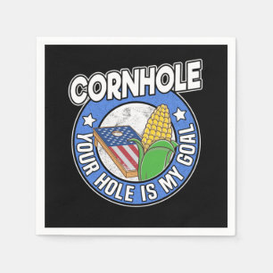 Servilleta De Papel Cornhole Tu Agujero Es Mi Objetivo Logotipo de la 
