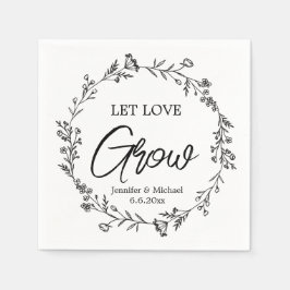 Servilleta De Papel Corona de flores silvestres botánicas Let Love Gro