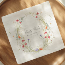 Corona de flores silvestres - Fiesta de baby showe