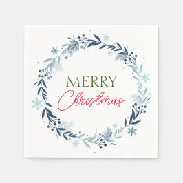 Servilleta De Papel Corona de invierno con Feliz Navidad