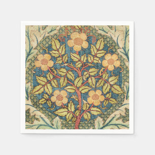 Servilleta De Papel Corona de rosas de arte floral vintage de William