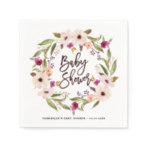 Corona floral bohemio acuarela Baby Shower