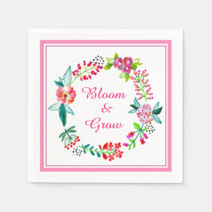 Servilleta De Papel corona floral personalizada