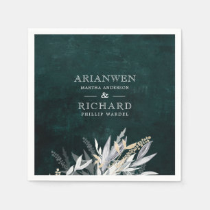 Servilleta De Papel Corona oscura vintage con etiquetas de regalo de f