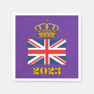 Servilleta De Papel Coronación del Rey Carlos III 2023 Corona británic