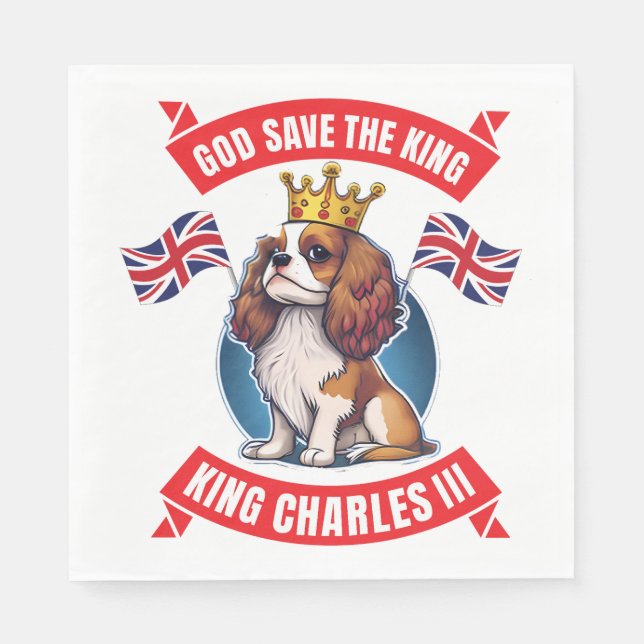 Servilleta De Papel Coronation Cavalier King Charles (Anverso)