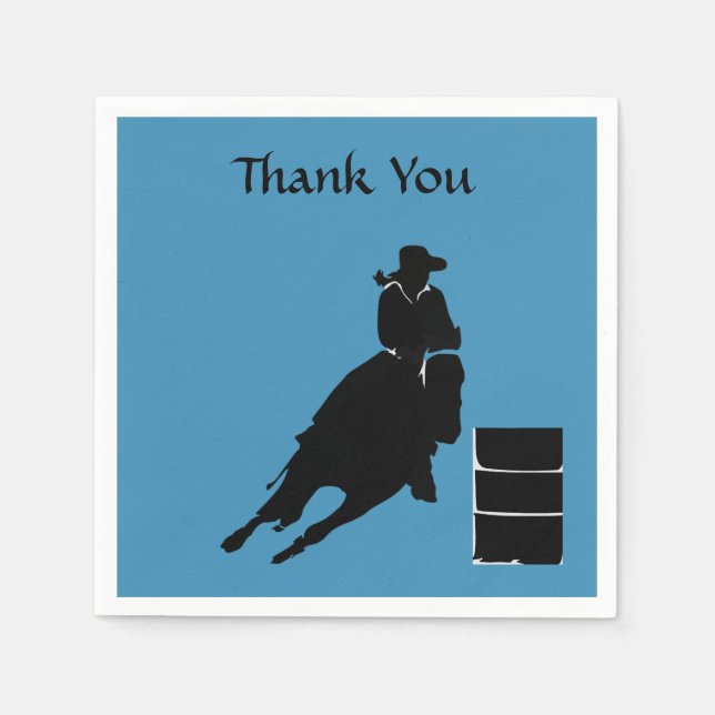 Servilleta De Papel Corredora de barriles  (Anverso)