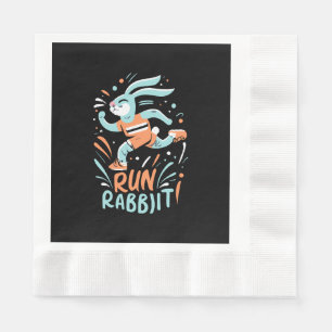 Servilleta De Papel correr conejo maratón corredor conejito lindo