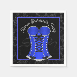 Servilleta De Papel Corsé Azul Coqueto