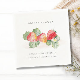 Servilleta De Papel Corta Rojo Fresa Leafy Foliage Briage Shower