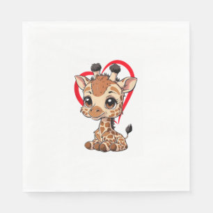 Servilleta De Papel Corte Littele Giraffe Niños adultos Hombres Giraff