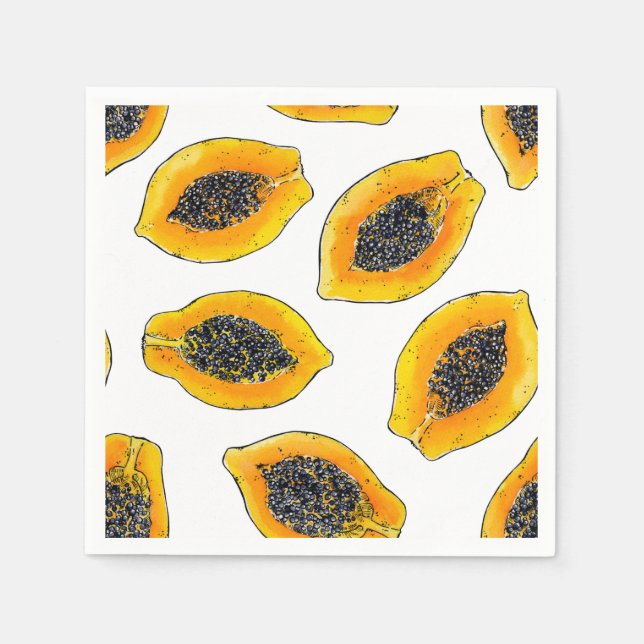 Servilleta De Papel Cortes de papaya (Anverso)