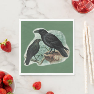 Servilleta De Papel Corvids - Blackbird Raven