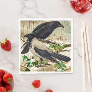 Servilleta De Papel Corvids - Blackbird Raven