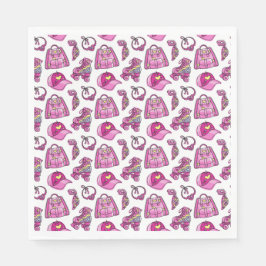 Servilleta De Papel Cosas de Chica de Guay rosado