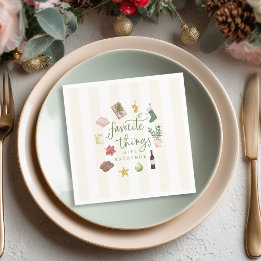 Servilleta De Papel Cosas favoritas dan Fiesta a Navidades de intercam