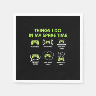Servilleta De Papel Cosas que Gamer hace en tiempo de repuesto