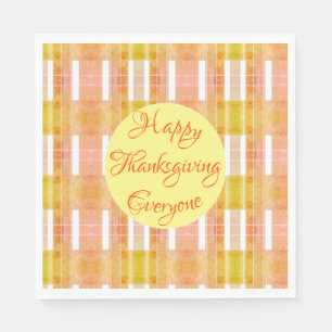 Servilleta De Papel Cosecha Moon Thankding Plaid Paper Napkins