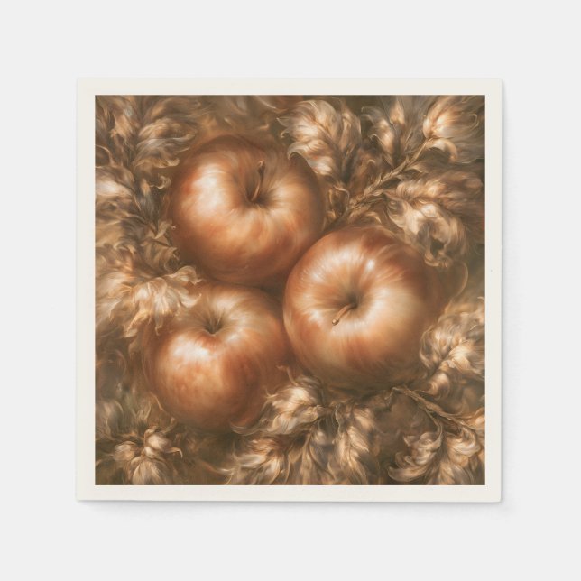 Servilleta De Papel Cosechar Manzanas (Anverso)